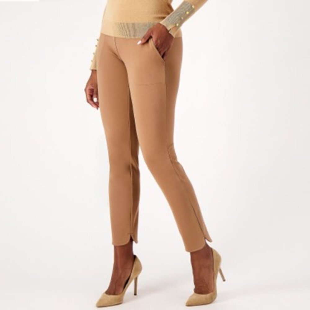 Women with Control Regular Luxe Ponte Tummy Control Ankle Pants NWT